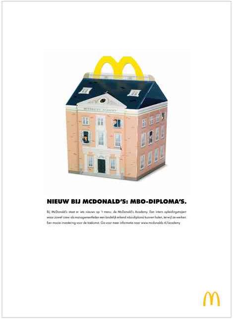 McDonalds mbo-diplomas