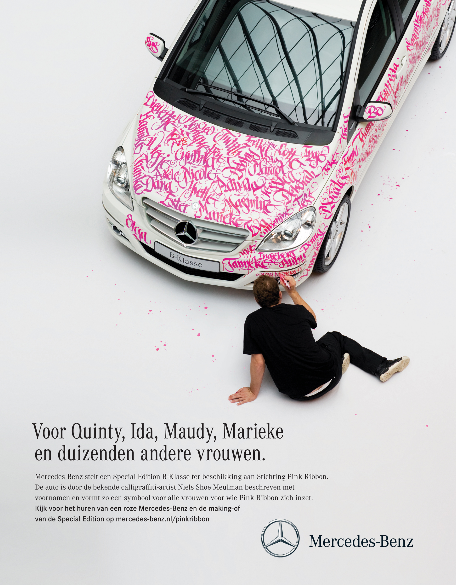 Mercedes A pink ribbonprijs