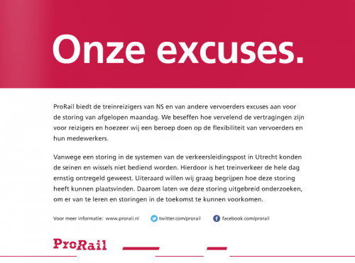 ProRail excuses beter