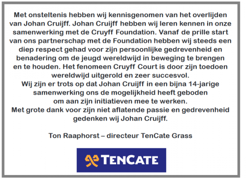 Johan Cruijff rouw TenCate Gras