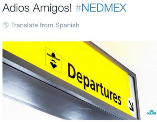 KLM Mexico tweet