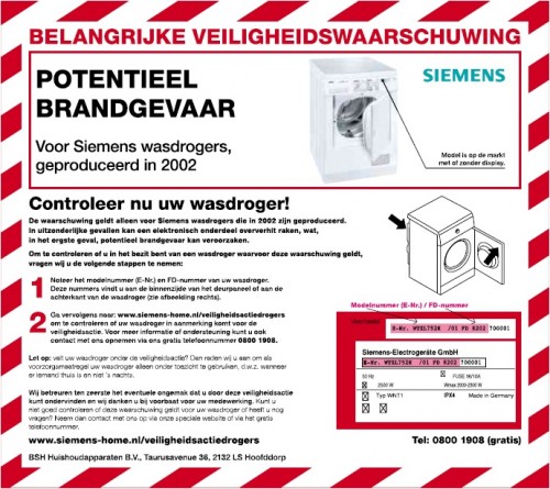 Siemens wasdroger