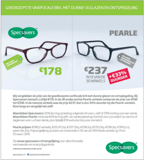 Specsaverss vs Pearle