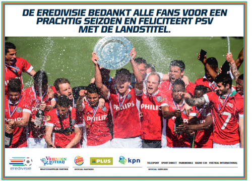 Eredivisie feliciteert